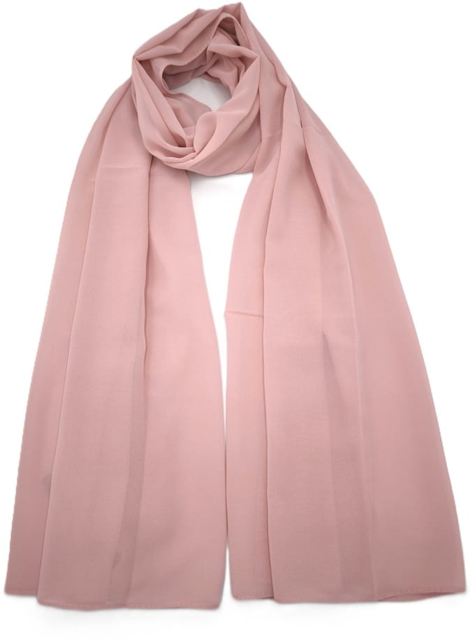 Lange dames sjaal Ditte-effen licht roze-omslagdoek-stola