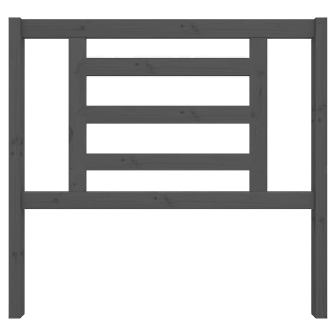 vidaXL - Hoofdbord - 106x4x100 - cm - massief - grenenhout - grijs
