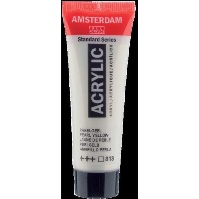 Verf - Acryl - 818 - Parel geel - Amsterdam - 20ml