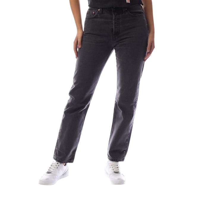 Levis 501-denimjeans met 5 zakken voor dames (Zwart)