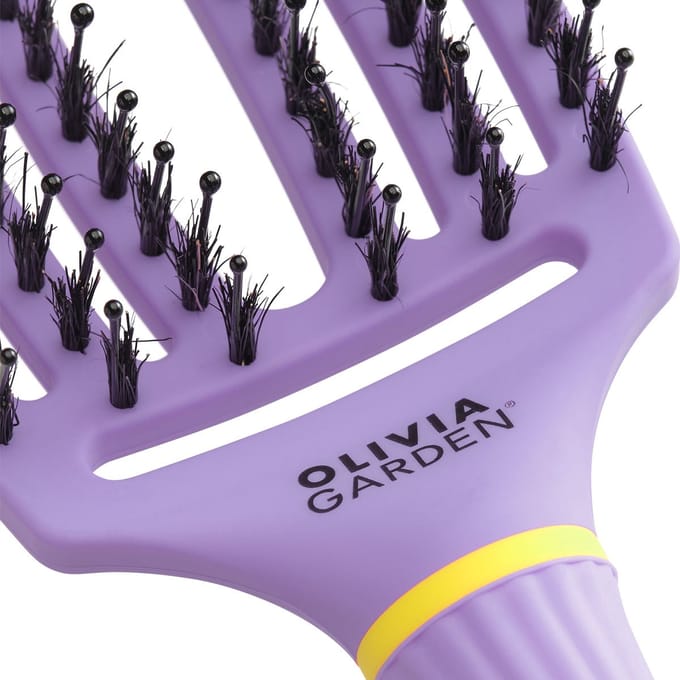 Olivia Garden - FingerBrush Boar&Nylon - Snuggle Purple