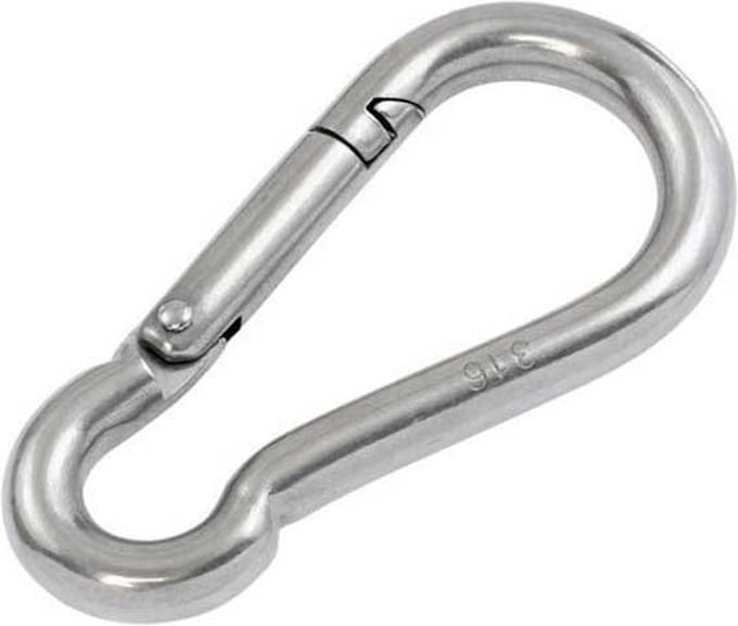 Karabijnhaak / carabiner 9x90mm - gegalvaniseerd
