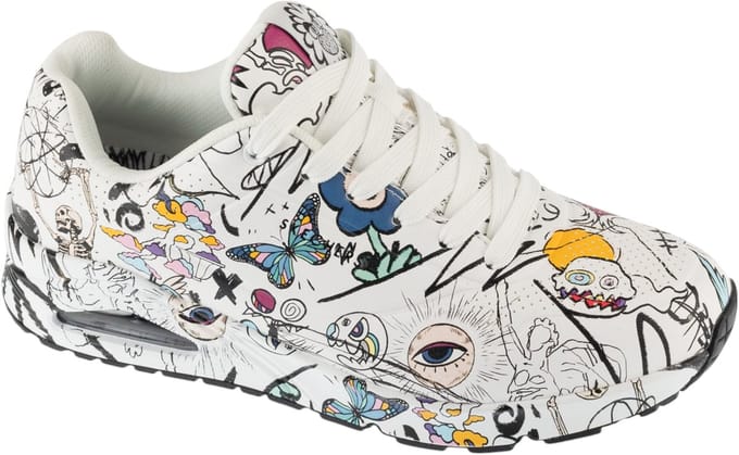 Skechers Uno - Process Sketch, Mannen, Wit, Sneakers, maat: 42,5