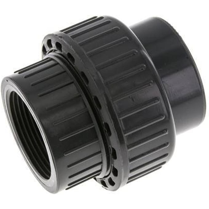 PVC Rechte Lijmmof 50mm x Binnendraad Rp 1-1/2 '' EPDM