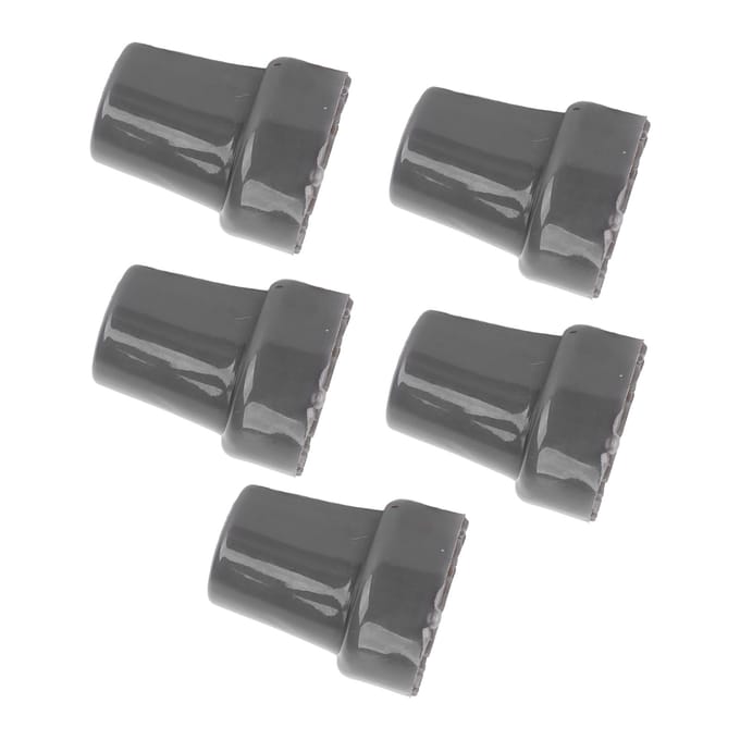 5 STUKS 22mm Enkele Hoek Stoktips Imitatie Bandtextuur Conserverend Antislip Rubber Translucent grijs