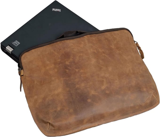 Laptoptas 15,6 inch van Echt Leer, Stijlvol en Beschermend