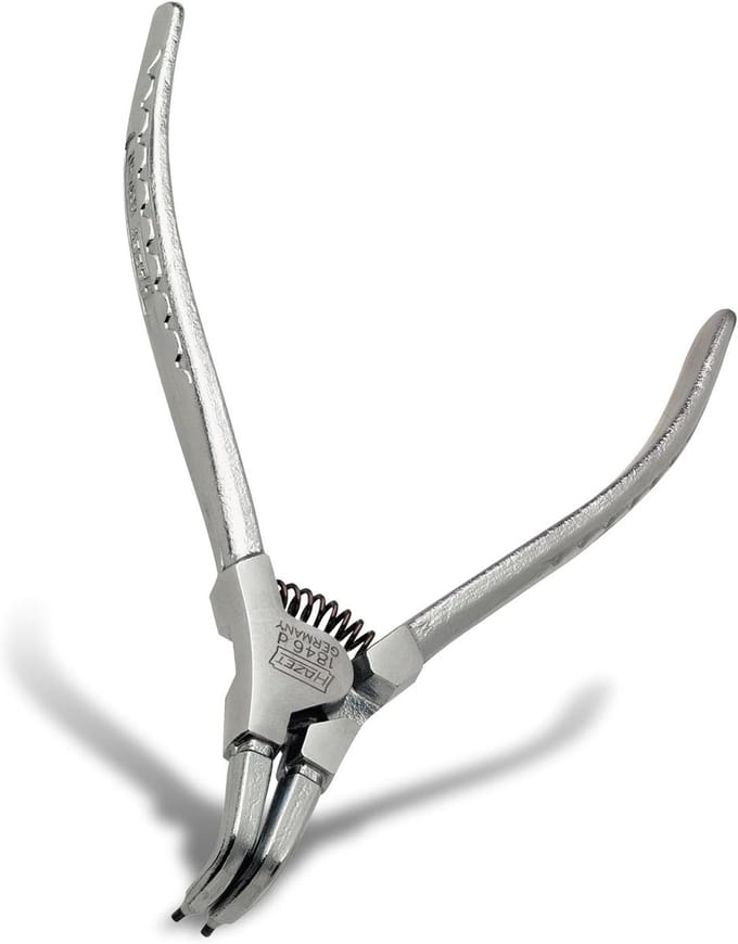 Borgtang - Ringtang - Externe Zekeringen Plaatsen - Tips Gebogen 90 Graden - 225 mm - Verchroomd Staalgrijs