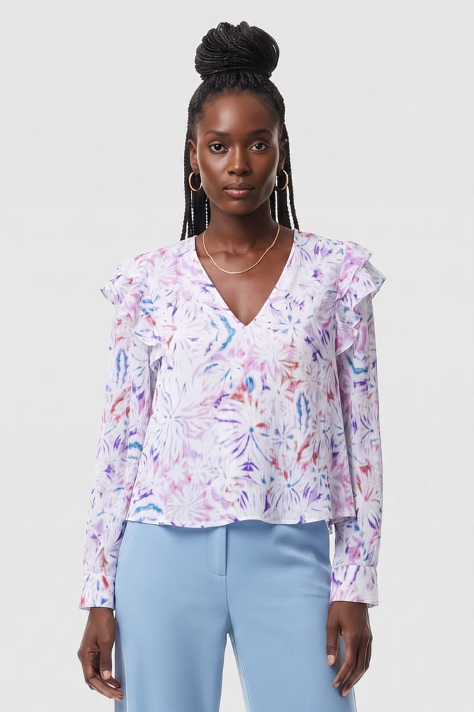 IRO Paris Lavanda Top Light Pink Multico Taglia: 36 | Maglie a manica lunga Outlet | Donna | Rosa