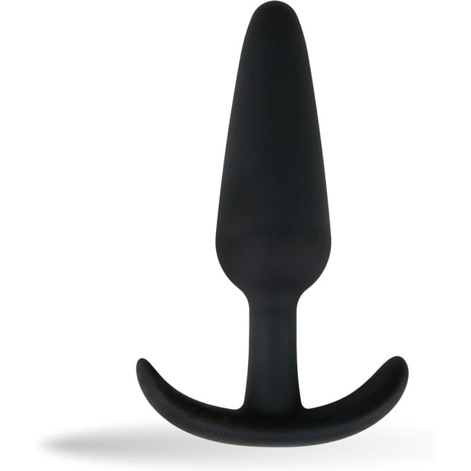 Easytoys - Anale plug zwart van siliconen met handvat medium 1