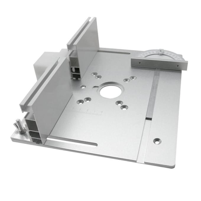 Set van 4 freestafelinzetplaten aluminiumlegering houtfrees flipboard-trimmachine Plate Only