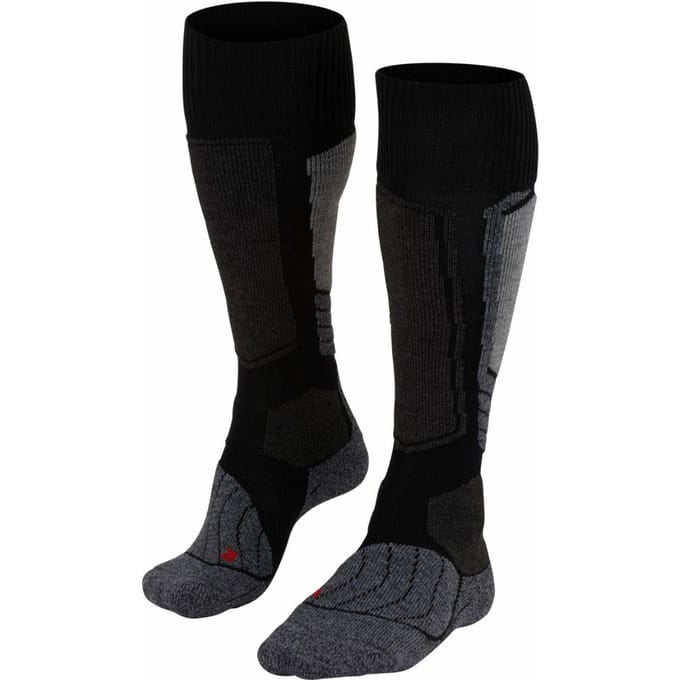 FALKE SK1 warm dik wol functioneel materiaal skisokken dames zwart - maat 37-38