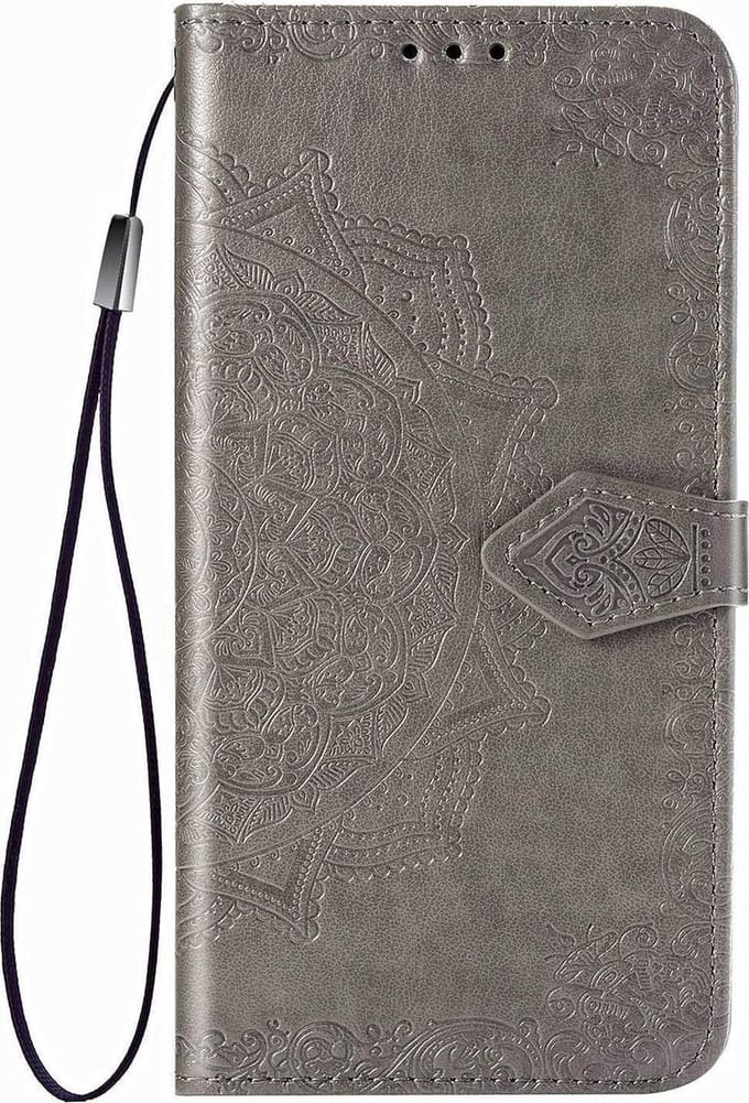 Geschikt voor Samsung Galaxy S20 FE Bookcase - Grijs - Bloemen - Portemonnee Hoesje