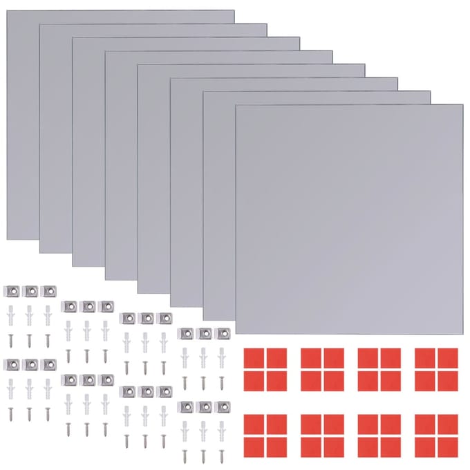 vidaXL - Spiegeltegels - frameloos - 8 - st - 20,5 - cm - glas