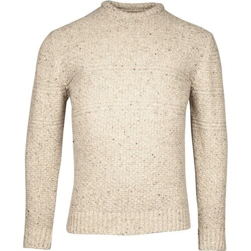 Baileys Trui Crew Neck Allover Structure Knit Kitt / male