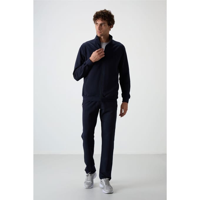 Heren Gebreide Fleece Sweatshirt en Broek Set