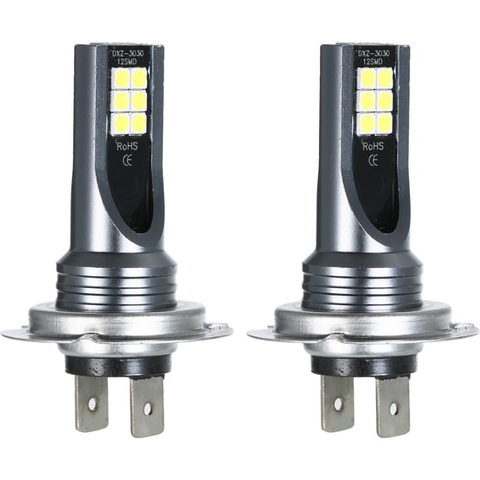H7 Auto LED mistlampen 200 W Koplamp Lampen Kit 6000 K Wit Running Light HID Decoder Mistlampen zwart