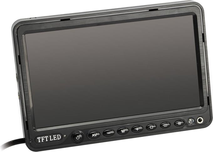 "ACV LCD monitor 7"" - instelbare beeldlijnen - 3x RCA input - zwart"