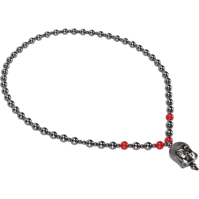 Terahertz helende steen hanger, bevordert de bloedsomloop, elastische kralenketting gray