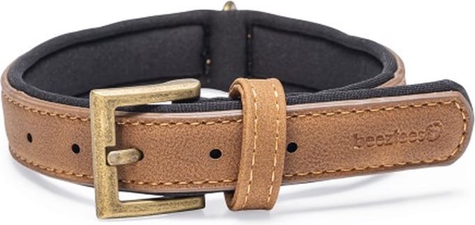 Beeztees Balacron Ax Halsband Hond - Kunstleer - Bruin - 31-39 cm x 20 mm
