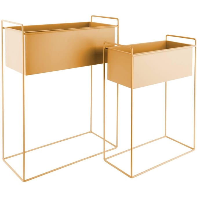 Present Time Bloempot Set Essence Straight - Geel - 51x24x65cm - Modern