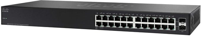 Gigabit Netwerk Switch met 24 Poorten en 2 SFP Uplink Slots