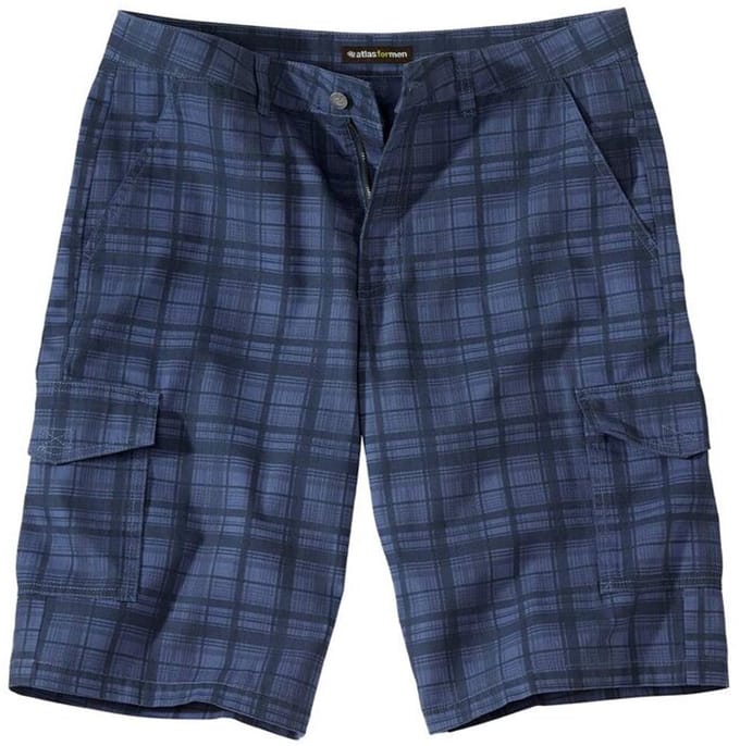 ATLAS FOR MEN - Geruite cargo-bermuda - Heren - Verkrijgbaar in grote maten - W40
