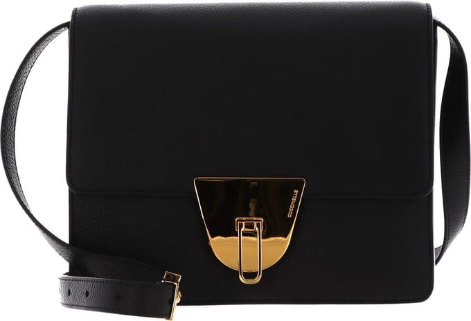 COCCINELLE Leren Schoudertas Coccinellenico Handbag Noir Zwart