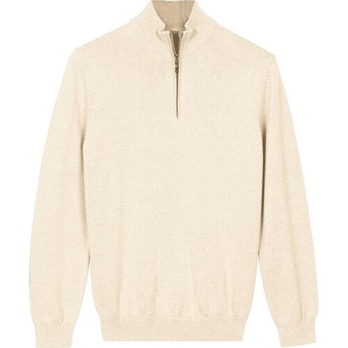Baileys Trui Half Zip Cotton Knit Shell / male