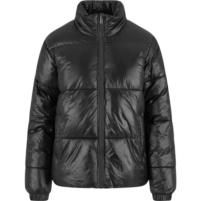 Urban Classics - Recycled Short Shiny Gewatteerd jack - M - Zwart