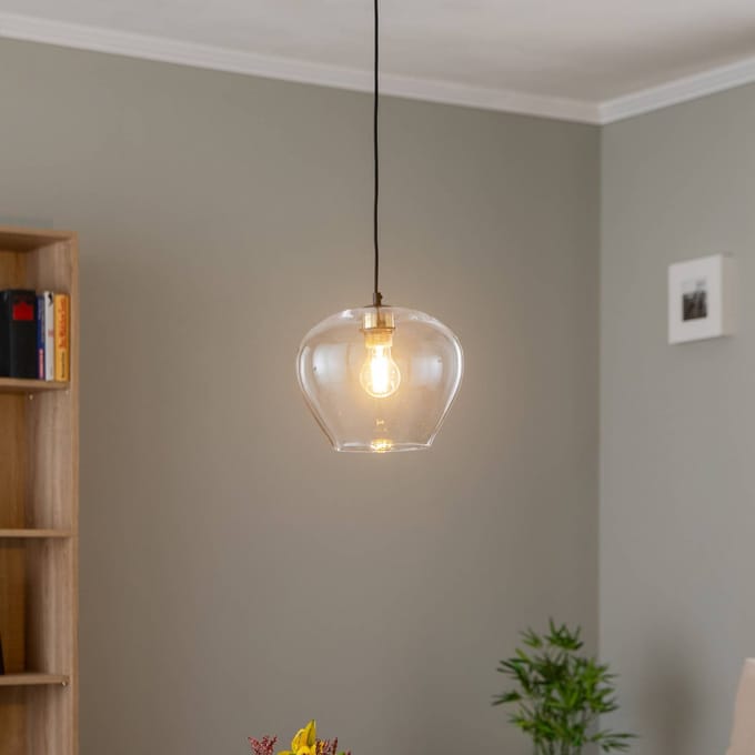 Argon Hanglamp Kaja met heldere glazen bol, Ø 24 cm