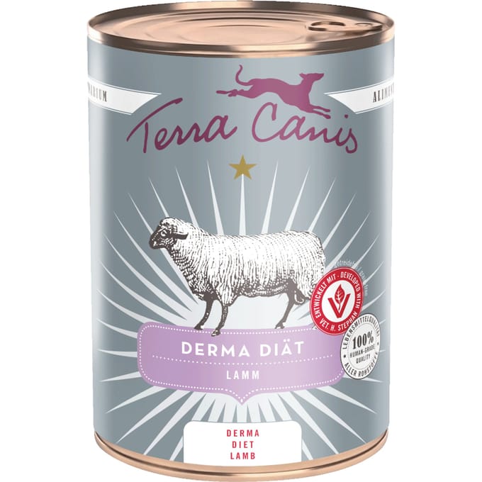Sparpaket 12x400g Lamm Terra Canis Derma Hundefutter nass