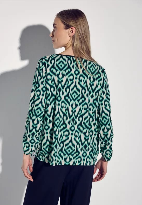 Blouse met gerimpelde mouwen