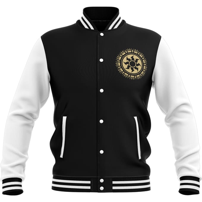 Magic: The Gathering Plains Roundel Varsity Jacket - Black/White - S