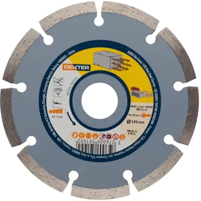 Dexter Diamantschijf - Beton En Baksteen - 125x22,2mm