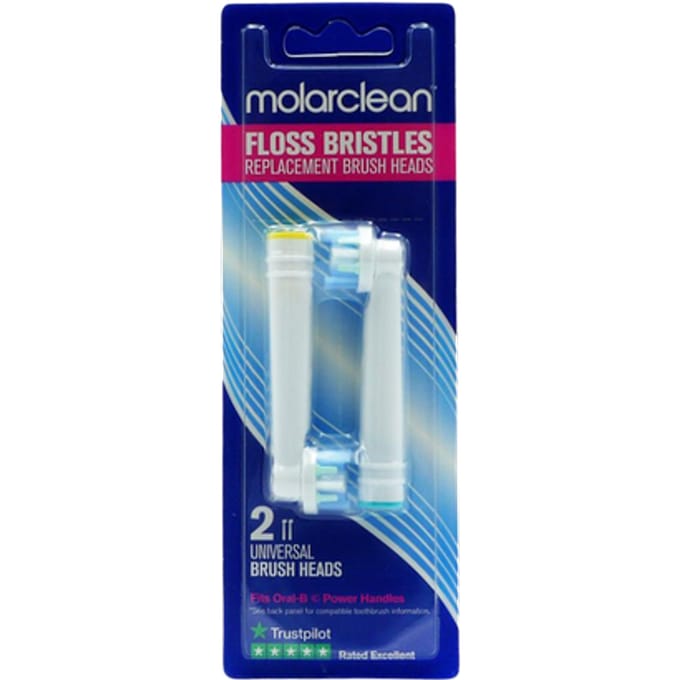 Molarclean Floss Bristles Vervangende Tandenborstelkoppen - 2 stuks