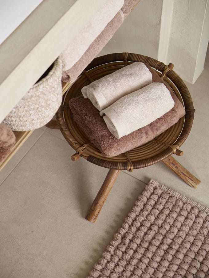 London Badtextiel Birch | 100 x 150 cm | Beige | Katoen
