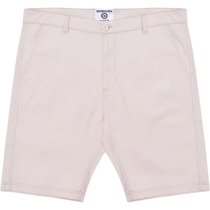 Lambretta Heren Chino Shorts (Steen)