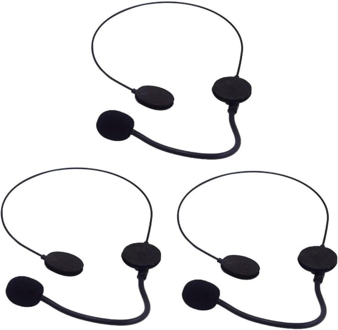 Speelgoed Headsets - Microfoon Prop - Verkleden - Comfortabel Materiaal - Universele Maat - Zwart