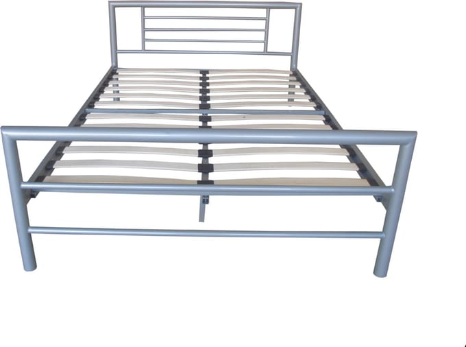 Bed 'Sandro' Grijs 160x200 Met Lattenbodem