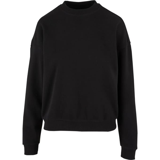 Urban Classics Ladies Oversized Light Terry Crewneck Sweatshirts zwart S