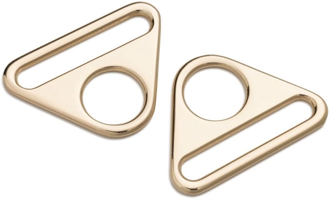 PRYM Driehoek-ring met gleuf 40mm new gold 615837 - Prym