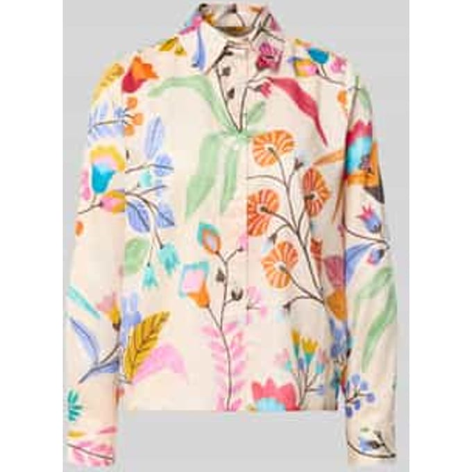 regular fit overhemdblouse van puur katoen