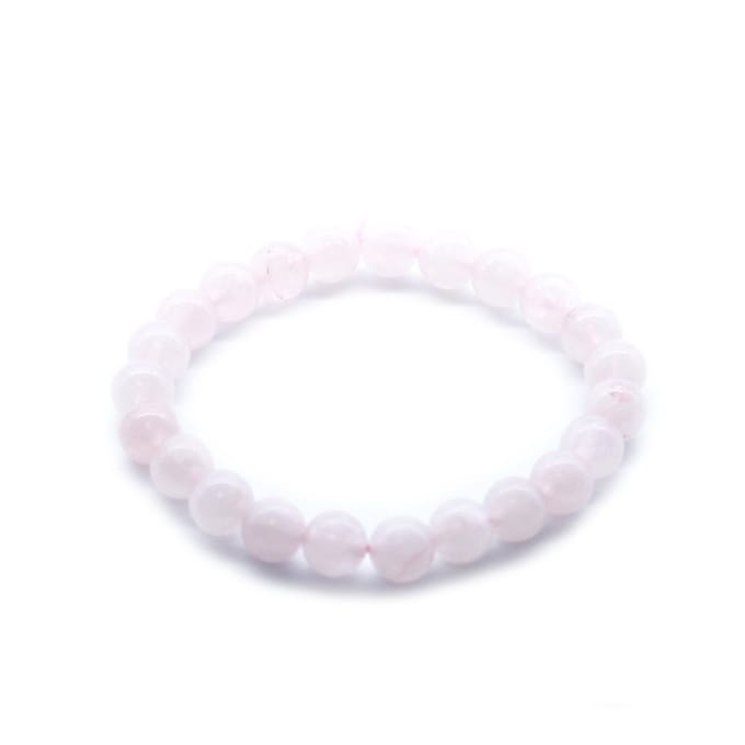 Rozenkwarts Edelsteen Armband – Elastische Kralenarmband – Natuursteen – Dames & Heren