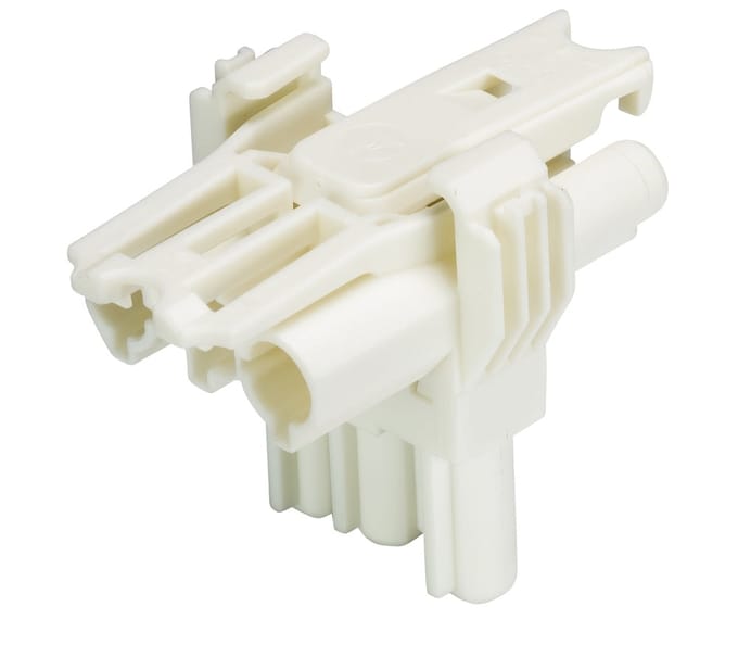 Wieland GST18-3® Splitter - T-splitsing - 1x GST18-3® (m) naar 2x GST18-3® (v) - Wit
