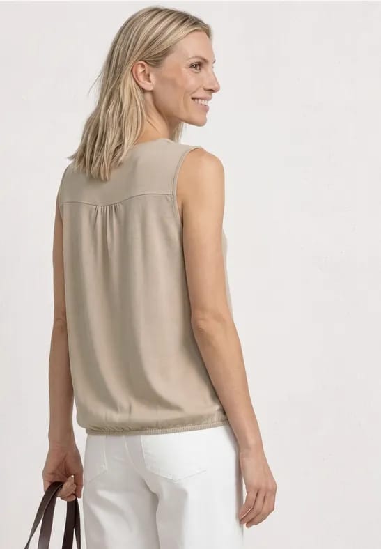 Jersey top met elastische zoom