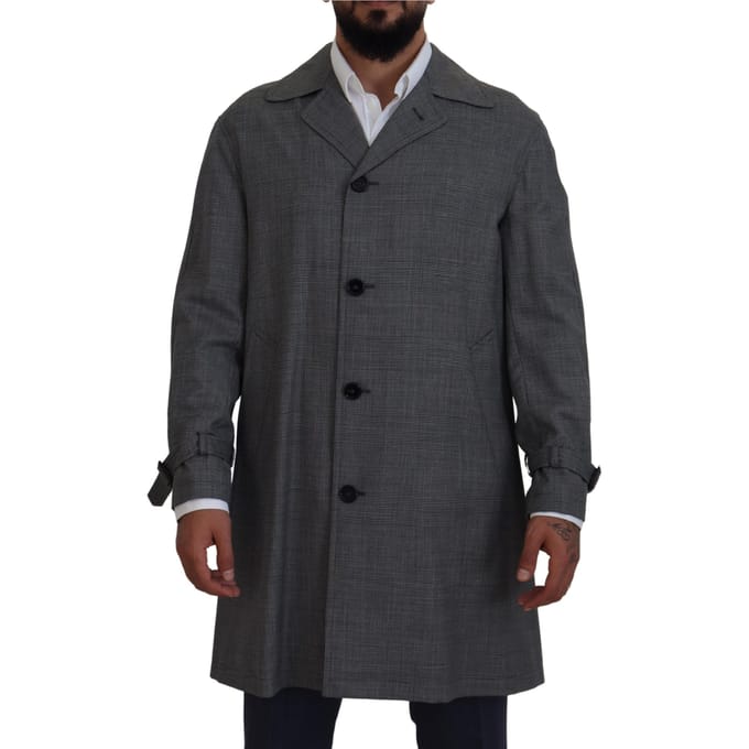 Klassiek Fit Glen Plaid Mantel