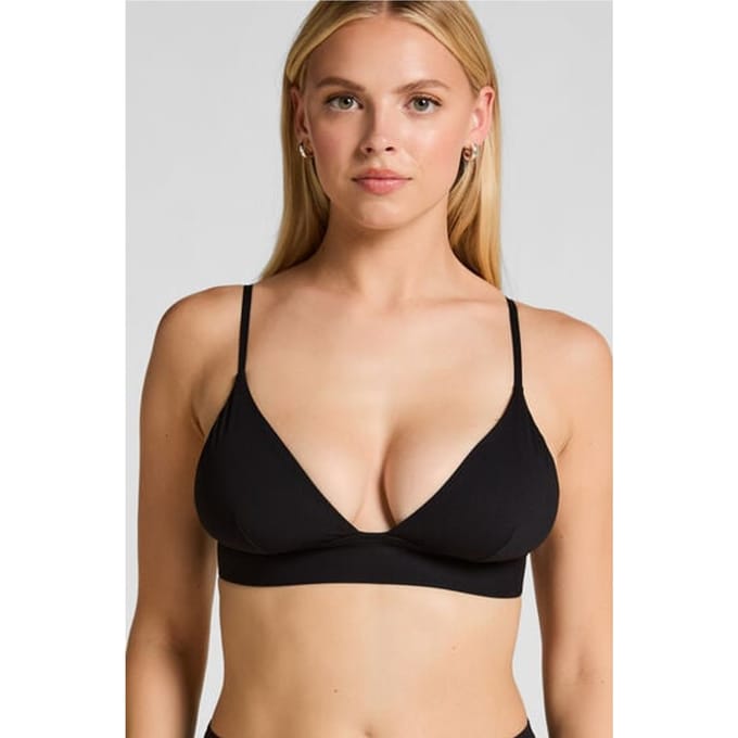 Hunkemöller Dames Lingerie Triangel bralette Smooth - Zwart - maat S