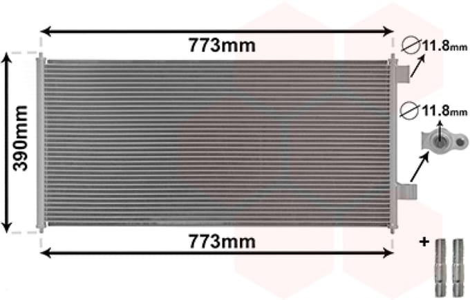 Van Wezel - LUCHTCONDENSATOR VOOR FORD TRANSIT CONNECT 2003-2006 2T1H19710AB
