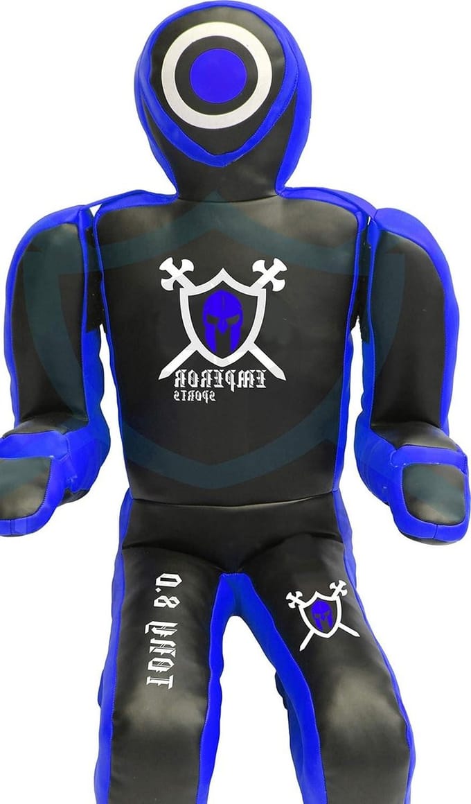 Grappling Dummy - Trainingspop - Vechtsport Training - Met handen voeten - Tot 77 lb - Blauw Zwart