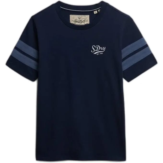 Superdry - Varsity Stripe Script T-shirt - Dames - T-shirts